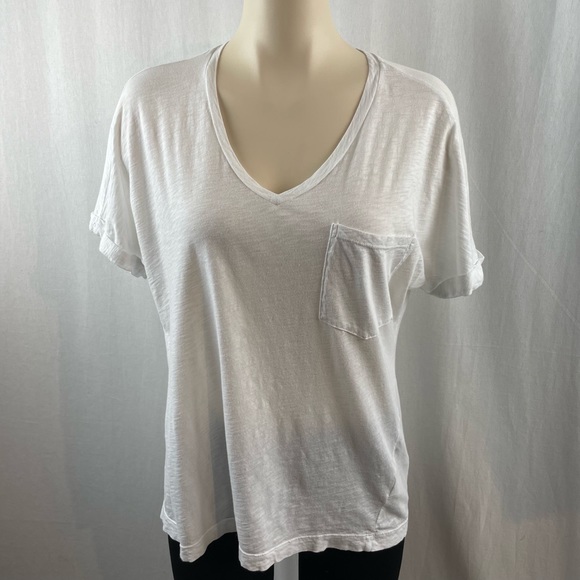 Everlane Tops - Evelane White V-neck Short Sleeve Tee S